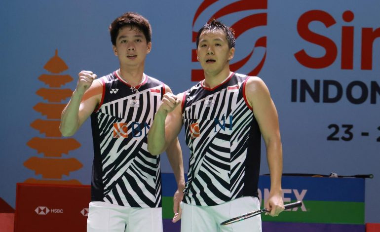 Indonesia Masters 2022, Kevin Sanjaya & Marcus Gideon Kalahkan Ganda Putra Prancis