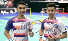 Fajar/Rian Dikalahkan di 16 Besar Indonesia Masters 2022, Pramudya mengaku masih asing dengan suara Istora Senayan.